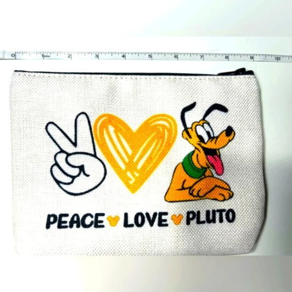Peace Love  Pluto/Cosmetics Bag ✌️💛🐕‍🦺 Free w/Purchase - Picture 2 of 5
